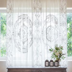 꼬끄시그루 면 자수커튼 노블레스 아이보리 1폭 130x270 거실 겸 침실 고급커텐