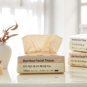 먼지 적은 대나무 페이셜 티슈 3개입 120매 3겹