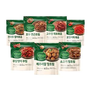 비비고 반찬 5+5 골라담기(오징어채볶음/무말랭이/장조림/멸치볶음/연근조림/쥐포볶음)