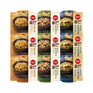 햇반 솥반 3종 9개 세트 (꿀약밥x3+뿌리채소x3+전복내장x3)