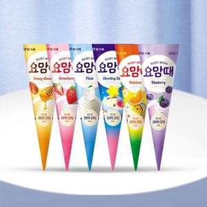 요맘때 콘 (플레인2+딸기2+슈팅스타2+허니2+블루베리2+레인보우2) 12개