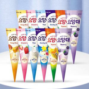 요맘때 콘 (플레인4+딸기4+슈팅스타4+허니4+블루베리4+레인보우4) 24개