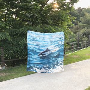 Dolphin towards Freedom, fabric poster