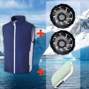 선풍기 조끼 쿨링 아이스 냉방 냉풍 보조배터리 포함