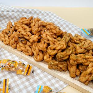 개별포장 산마 미니 한입꽈배기 과자 450g (꿀꽈배기,김꿀꽈배기)