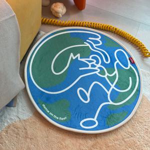 오브제 세탁가능 댄싱 발매트 (지구) 러그 주방 다용도 매트