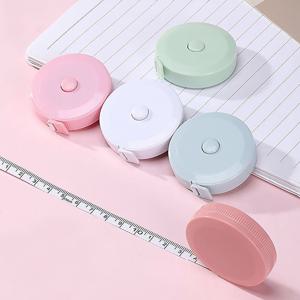원터치 원형 미니줄자 휴대용 피팅 센치 인치측정 양방향 의류 줄자