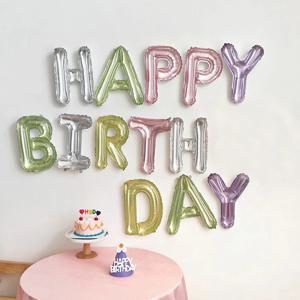 크리스탈 HBD 호일 풍선 가랜드 생일 이벤트