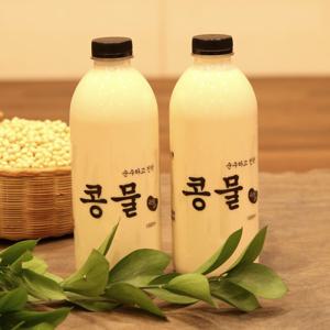 맷돌로 갈아 순수하고 찐한 콩물 2종 500ml 1000ml 국내산 콩국물