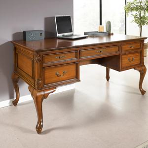 슬로 마호가니 원목 책상 엔틱 서재(1600/브라운)