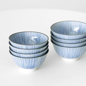 하나토쿠사 4인 밥공기, 국그릇 세트