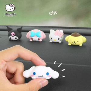 산리오 모니터 피규어 6pcs 세트 차량 대시보드 네비 장식 꾸미기 자동차 실내 소품