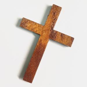 미니 십자가 펜던트 나무 목걸이 키링 펜던트 부자재 천주교 기독교 수련회 선물
