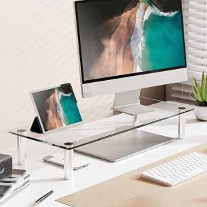 킹콩 글래스 강화유리 높이조절 모니터 거치대 받침대 선반 APL-MR800/1000