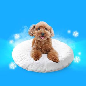 퓨어미 듀라론 냉감 강아지 펫방석 반려동물 고양이 여름 쿠션 원형 소형 60cm