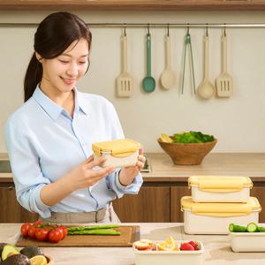 오래 신선 항균 밀폐용기 나눔 530ml 2칸