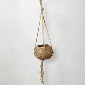코코넛 행잉 화분 마크라메 벽걸이 천장 걸이식 플랜터