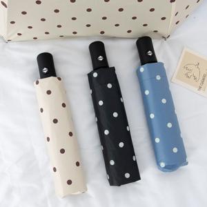 도트 경량 3단우산 UV 자외선차단 양우산 장마 휴대용 접이식 소형 자동우산