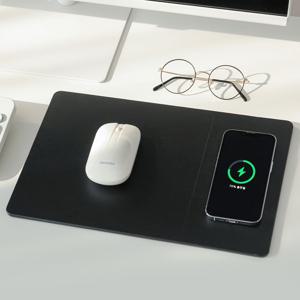 고속 무선충전 PU 레더 마우스패드
