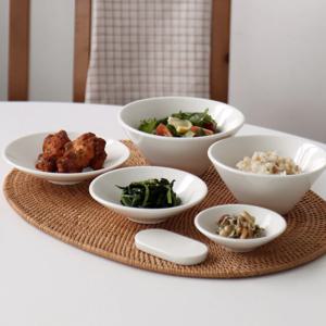 끌리메 크림화이트 심플 혼밥 그릇세트 6P