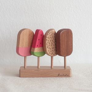 원목 블럭 아이스크림 아기 장난감