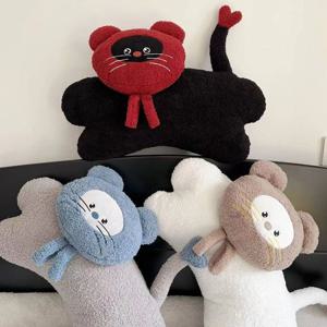 고양이쿠션 3color 낮잠베개 55cm 동물쿠션 애착인형 책상베개
