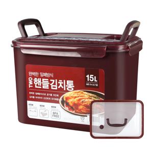 메이홈 BPA FREE 투핸들 김치통 (15리터+누름독)