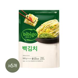 비비고 백김치 500g*6개