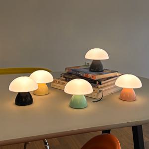 무선 머쉬룸 LED 글로우 무드등 미니 버섯 오브제 조명 (색상/밝기조절 5colors)
