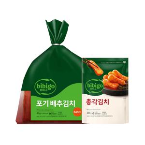 비비고 베이직 포기배추김치 4kg x1개+총각김치 400g x1개