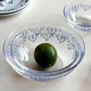 마메종 블루로즈 유리 글라스 샐러드볼 L 1p