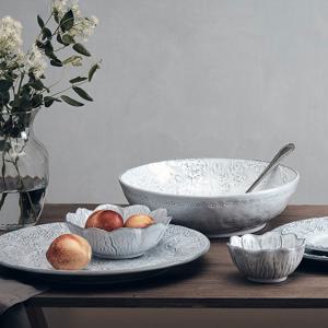 포르투갈 유럽 감성 핸드메이드 도자기 플로라 샐러드 파스타 볼 30.5cm
