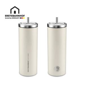 올스텐 304 빨대 보온 보냉 텀블러 600ml 크림 1P