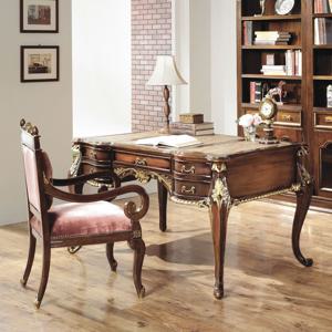 하보트 마호가니원목 엔틱 서재용 독립 책상