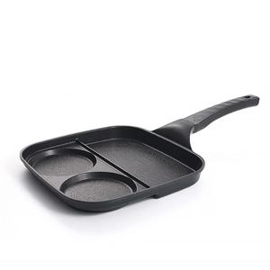 인덕션 사각 에그팬 3구 브런치팬 계란 후라이팬 27cm