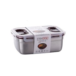 국산 스텐 클래식 핸디 밀폐용기 반찬통 도시락 김치통 1호 4.8L