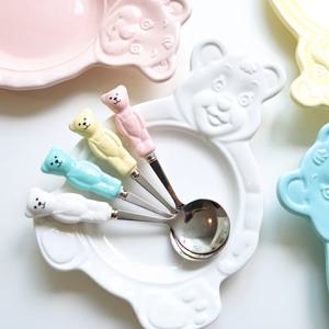 빈티지 베어 커트러리+요거트 볼 세트
