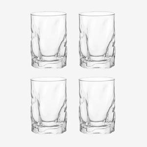 소르젠테 온더락잔 세트 4p 유리컵 언더락 위스키잔 300ml