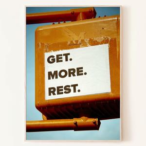 get more rest 충분한 휴식을 취하세요 레트로 감성 사진 포스터