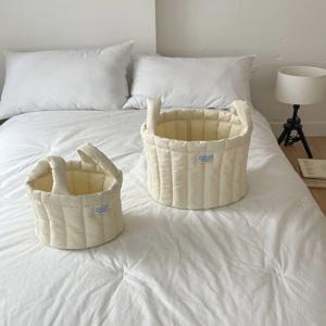 패브릭 패딩 바스켓 Fabric padding basket 누빔 장난감바구니