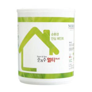 노루 순앤수 멀티페인트 친환경 에그쉘광 방문 가구 몰딩 실크벽지 베란다 페인트 1L