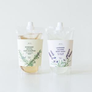 꽃마리 로즈마리 샴푸 리필+라벤더 바디워시 리필 비건 저자극 약산성