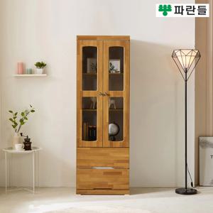 파란들가구 멀바우 투서랍 600 유리문 수납장식장 거실장식장