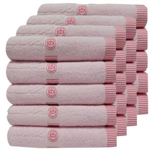 디자인수건 20장 핑크 150g 중간두께 표준사이즈 국산 고급 세면 수건 타올