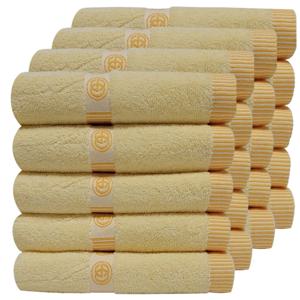 디자인수건 20장 옐로우 150g 중간두께 표준사이즈 국산 고급 세면 수건 타올