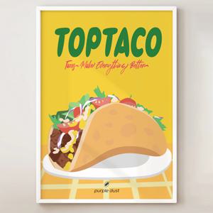 타코 그림 멕시코 음식 포스터 인테리어 액자 식당 꾸미기