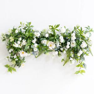 아카시아 가랜드 조화 퓨어 가든 대형 110x60cm 꽃 소품 벽걸이 카페