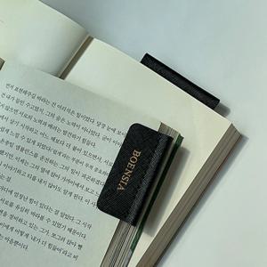 사피아노 가죽 이니셜 각인 수제 책갈피 북마크 북클립 ver2