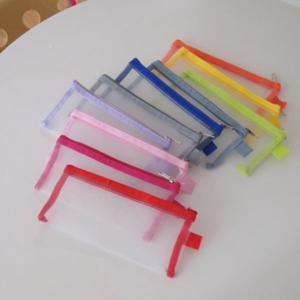 납작 메쉬 파우치 필통 10 color