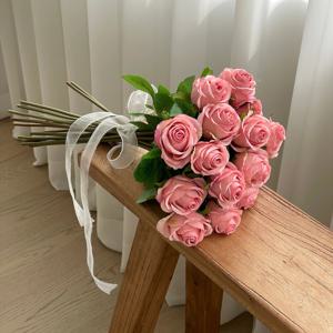 핑크장미 조화부케 3colors 브라이덜샤워 웨딩촬영 화병꽂이